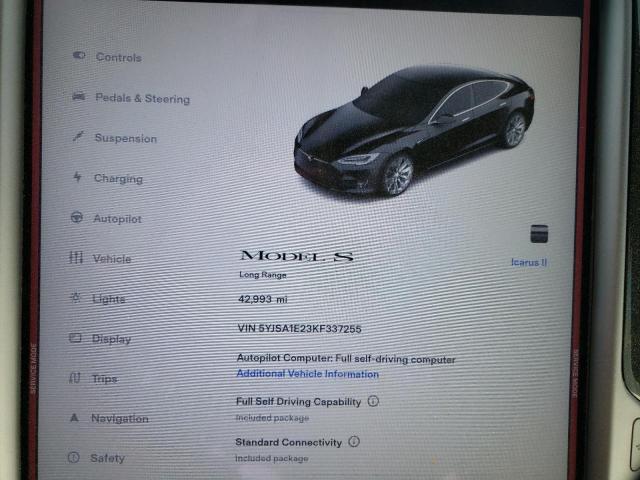 Aukcja sprzedaży 2019 Tesla Model S, vin: 5YJSA1E23KF337255, numer aukcji: 72782453
