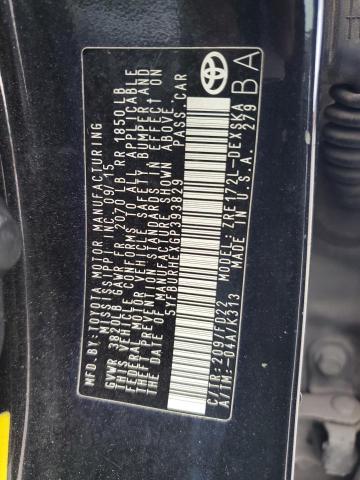 73923743 :رقم المزاد ، 5YFBURHEXGP393829 vin ، 2016 Toyota Corolla L مزاد بيع