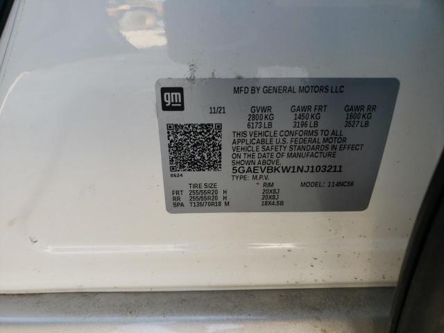 Aukcja sprzedaży 2022 Buick Enclave Premium, vin: 5GAEVBKW1NJ103211, numer aukcji: 71622053