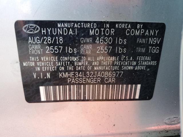 72274613 :رقم المزاد ، KMHE34L32JA086977 vin ، 2018 Hyundai Sonata Hybrid مزاد بيع