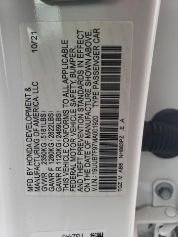 Auction sale of the 2021 Acura Tlx Type S, vin: 19UUB7F97MA001920, lot number: 71597313