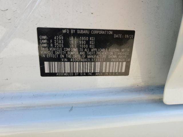 70521003 :رقم المزاد ، 4S3GTAB62L3733327 vin ، 2020 Subaru Impreza مزاد بيع