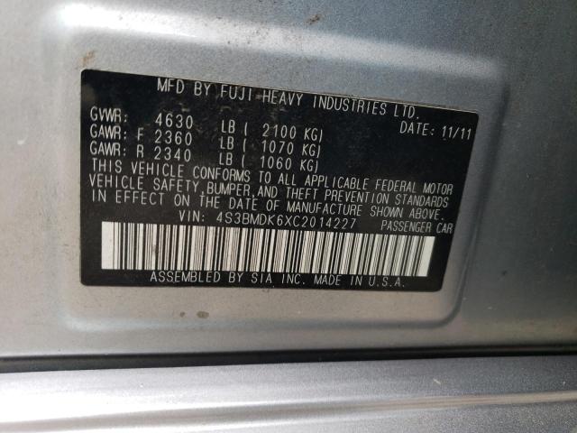 2012 Subaru Legacy 3.6r Limited მანქანა იყიდება აუქციონზე, vin: 4S3BMDK6XC2014227, აუქციონის ნომერი: 72170073