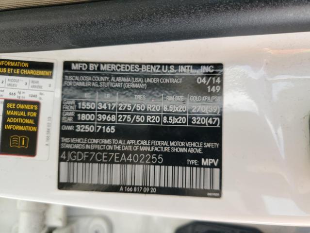 2014 Mercedes-benz Gl 450 4matic მანქანა იყიდება აუქციონზე, vin: 4JGDF7CE7EA402255, აუქციონის ნომერი: 73769083