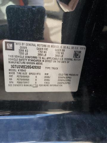 Продаж на аукціоні авто 2014 Gmc Sierra K1500 Slt, vin: 3GTU2VEC2EG428392, номер лоту: 71514043