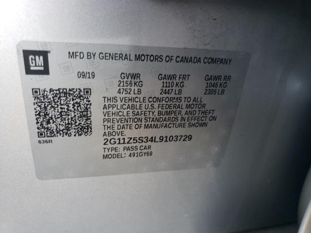 Продаж на аукціоні авто 2020 Chevrolet Impala Lt, vin: 2G11Z5S34L9103729, номер лоту: 73229263
