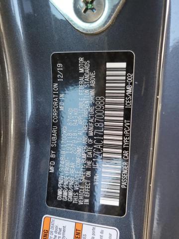 2020 Subaru Brz Limited მანქანა იყიდება აუქციონზე, vin: JF1ZCAC17L8700988, აუქციონის ნომერი: 70984933