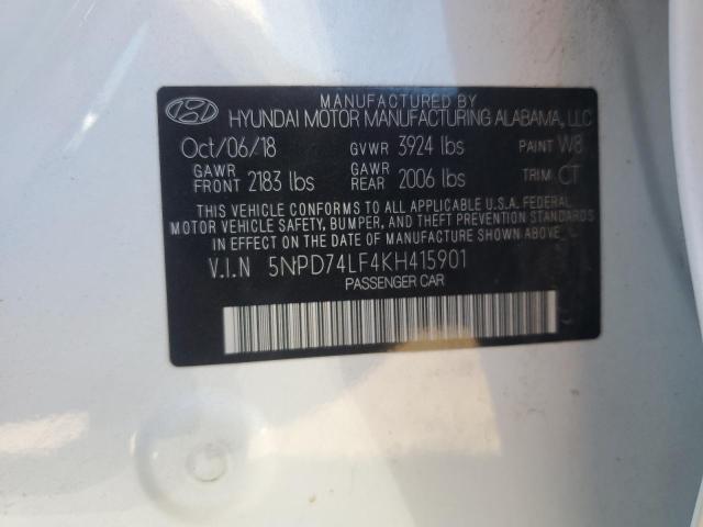 Aukcja sprzedaży 2019 Hyundai Elantra Se, vin: 5NPD74LF4KH415901, numer aukcji: 73621473