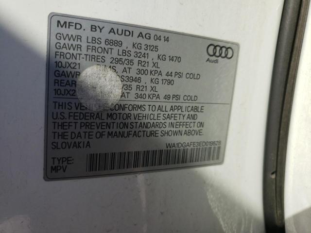 73308693 :رقم المزاد ، WA1DGAFE3ED019528 vin ، 2014 Audi Q7 Prestige مزاد بيع
