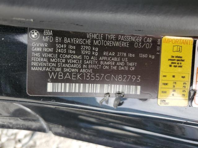2007 Bmw 650 I მანქანა იყიდება აუქციონზე, vin: WBAEK13557CN82793, აუქციონის ნომერი: 73573223