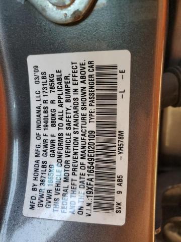 Продажа на аукционе авто 2009 Honda Civic Lx, vin: 19XFA16549E020109, номер лота: 73099903