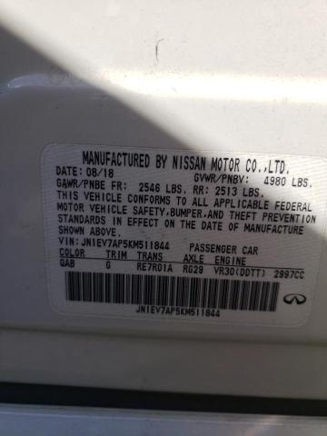 Auction sale of the 2019 Infiniti Q50 Luxe, vin: JN1EV7AP5KM511844, lot number: 70892393