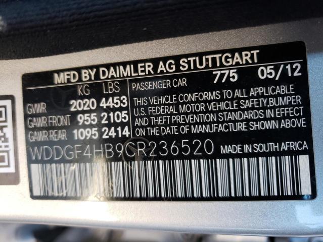 Aukcja sprzedaży 2012 Mercedes-benz C 250, vin: WDDGF4HB9CR236520, numer aukcji: 72003993