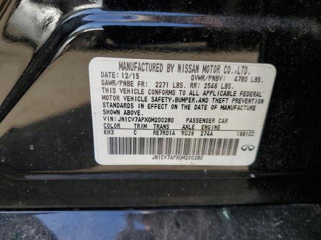 Продаж на аукціоні авто 2016 Infiniti Q50 Base, vin: JN1CV7APXGM200280, номер лоту: 68025273