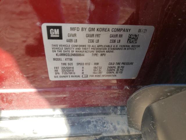 70074553 :رقم المزاد ، KL4MMGSL0NB008644 vin ، 2022 Buick Encore Gx Essence مزاد بيع