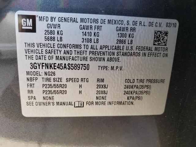 Продаж на аукціоні авто 2010 Cadillac Srx Premium Collection, vin: 3GYFNKE45AS589750, номер лоту: 71393403