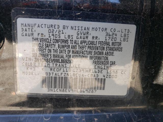 Продажа на аукционе авто 2021 Nissan Versa, vin: 3N1CN8EV9ML869287, номер лота: 77787334