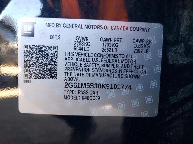 Продаж на аукціоні авто 2019 Cadillac Xts, vin: 2G61M5S30K9101774, номер лоту: 75557274