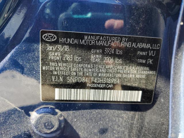 Продаж на аукціоні авто 2018 Hyundai Elantra, vin: 5NPD84LF4JH318984, номер лоту: 73230274