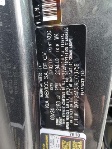 Продажа на аукционе авто 2024 Kia Forte, vin: 3KPF24AD3RE773756, номер лота: 73644414
