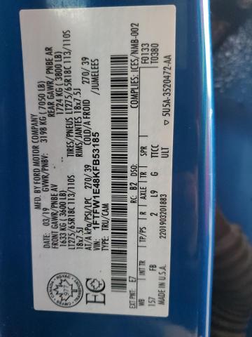 Aukcja sprzedaży 2019 Ford F150 Super, vin: 1FTFW1E48KFB53185, numer aukcji: 73107164