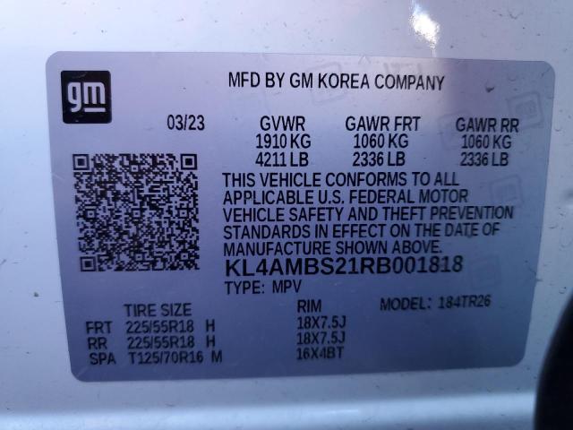 76363574 :رقم المزاد ، KL4AMBS21RB001818 vin ، 2024 Buick Encore Gx مزاد بيع