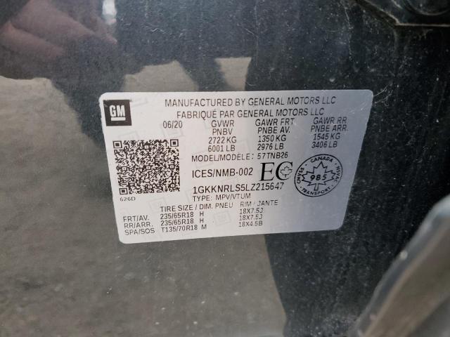 2020 Gmc Acadia Sle მანქანა იყიდება აუქციონზე, vin: 1GKKNRLS5LZ215647, აუქციონის ნომერი: 75909074