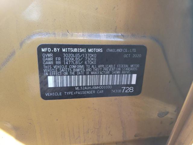 Продаж на аукціоні авто 2021 Mitsubishi Mirage, vin: ML32AUHJ6MH001030, номер лоту: 78138034