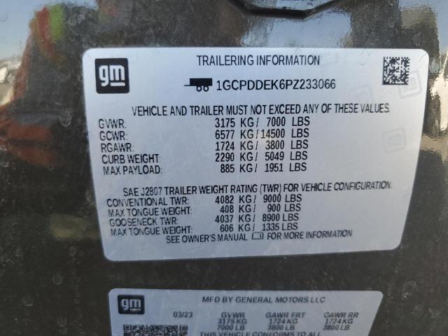 Продаж на аукціоні авто 2023 Chevrolet Silverado K1500 Lt, vin: 1GCPDDEK6PZ233066, номер лоту: 75276274