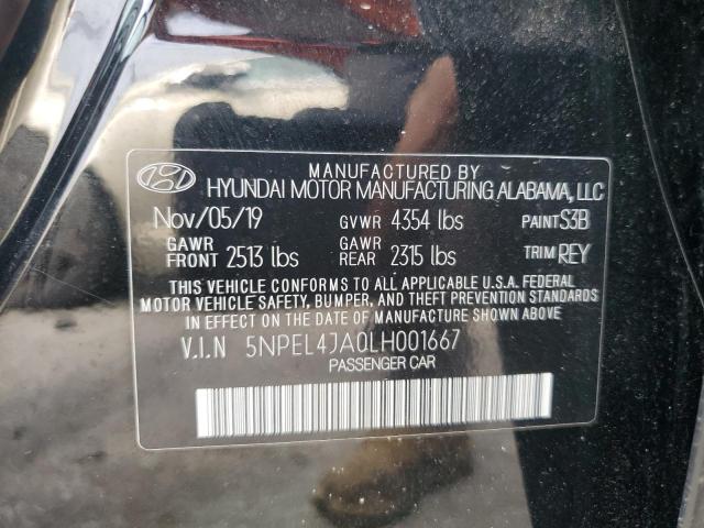 2020 Hyundai Sonata მანქანა იყიდება აუქციონზე, vin: 5NPEL4JA0LH001667, აუქციონის ნომერი: 73702324