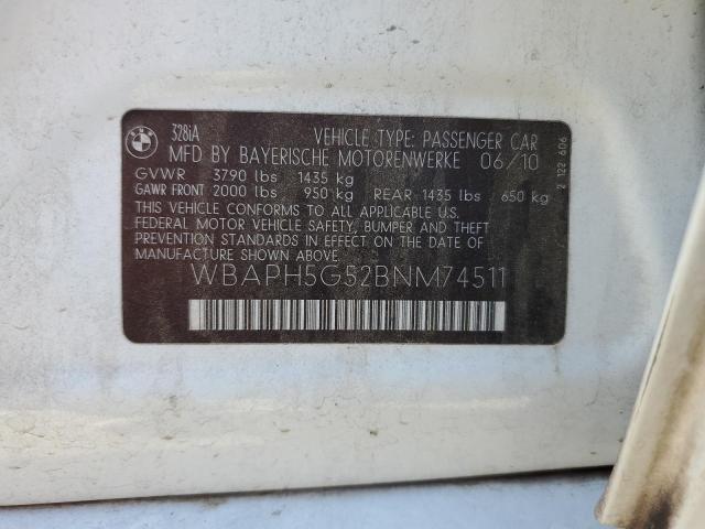 Aukcja sprzedaży 2011 Bmw 328, vin: WBAPH5G52BNM74511, numer aukcji: 75490024
