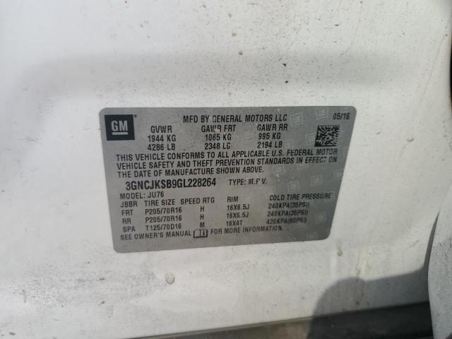 Продаж на аукціоні авто 2016 Chevrolet Trax, vin: 3GNCJKSB9GL228264, номер лоту: 57712994