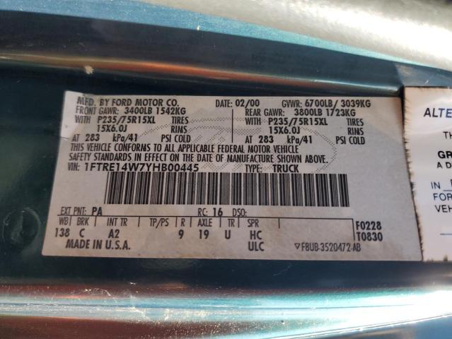 75105234 :رقم المزاد ، 1FTRE14W7YHB00445 vin ، 2000 Ford Econoline مزاد بيع