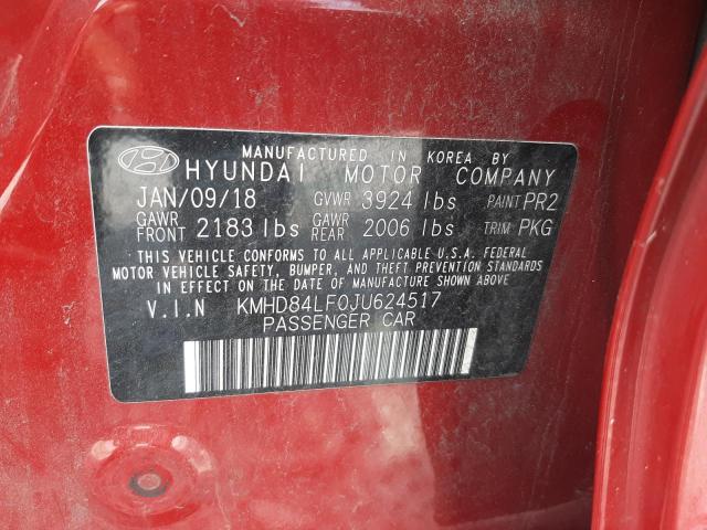 Aukcja sprzedaży 2018 Hyundai Elantra, vin: KMHD84LF0JU624517, numer aukcji: 77427204