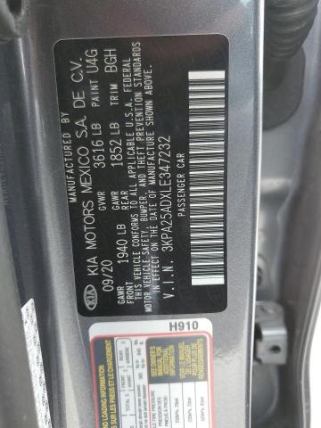 Продаж на аукціоні авто 2020 Kia Rio Lx, vin: 3KPA25ADXLE347232, номер лоту: 78396674
