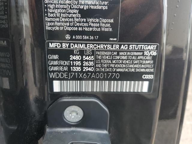 Aukcja sprzedaży 2007 Mercedes-benz Cl, vin: WDDEJ71X67A001770, numer aukcji: 86167245