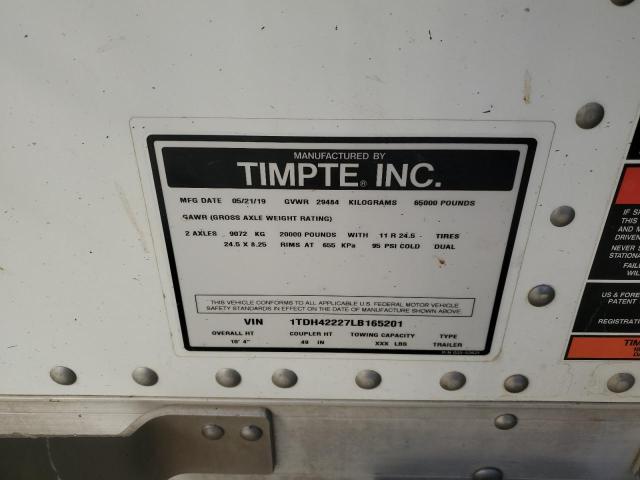 Aukcja sprzedaży 2020 Timpte 4266, vin: 1TDH42227LB165201, numer aukcji: 86177435