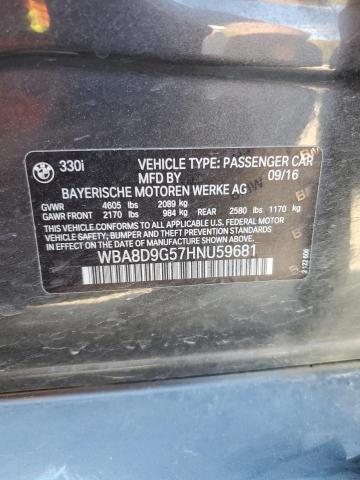 Продажа на аукционе авто 2017 Bmw 330 Xi, vin: WBA8D9G57HNU59681, номер лота: 86703515