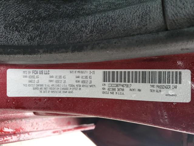 2015 Chrysler 200 S მანქანა იყიდება აუქციონზე, vin: 1C3CCCBB7FN675817, აუქციონის ნომერი: 89707195