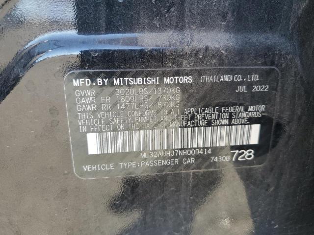 Aukcja sprzedaży 2022 Mitsubishi Mirage, vin: ML32AUHJ7NH009414, numer aukcji: 85416215