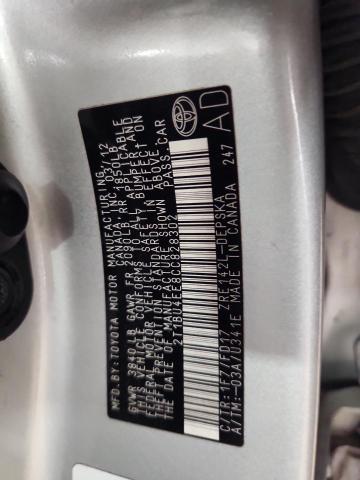 Aukcja sprzedaży 2012 Toyota Corolla Base, vin: 2T1BU4EE8CC828302, numer aukcji: 86533465
