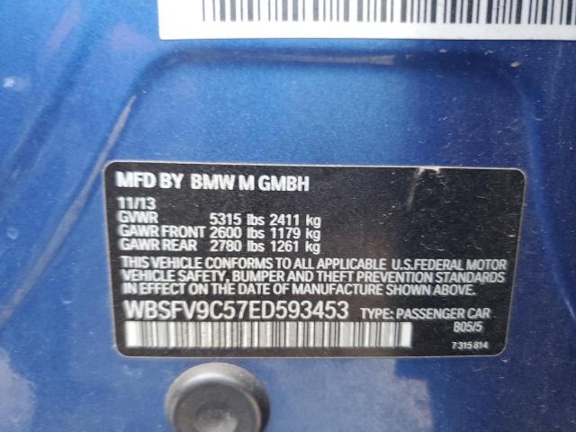 Продаж на аукціоні авто 2014 Bmw Motorrad M5, vin: WBSFV9C57ED593453, номер лоту: 87446775
