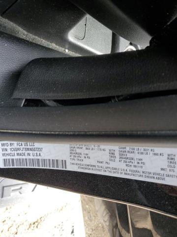Продажа на аукционе авто 2021 Ram 1500 Laram, vin: 1C6SRFJT8MN507237, номер лота: 82714605