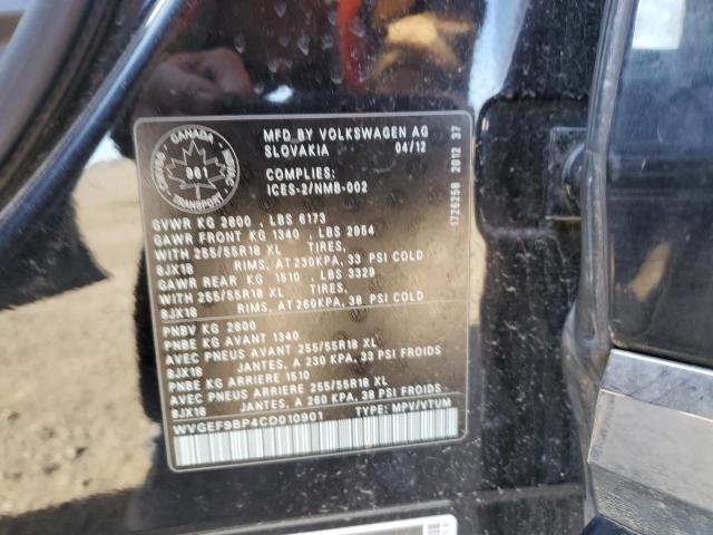 Продажа на аукционе авто 2012 Volkswagen Touareg V6, vin: WVGEF9BP4CD010901, номер лота: 89728035