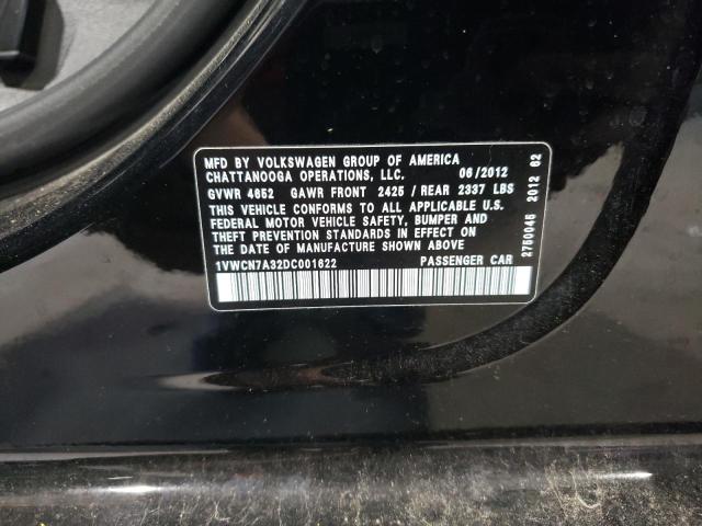 Продажа на аукционе авто 2013 Volkswagen Passat Sel, vin: 1VWCN7A32DC001622, номер лота: 82611005