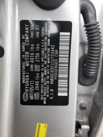 90502745 :رقم المزاد ، KMHGC4DD1CU153442 vin ، 2012 Hyundai Genesis مزاد بيع