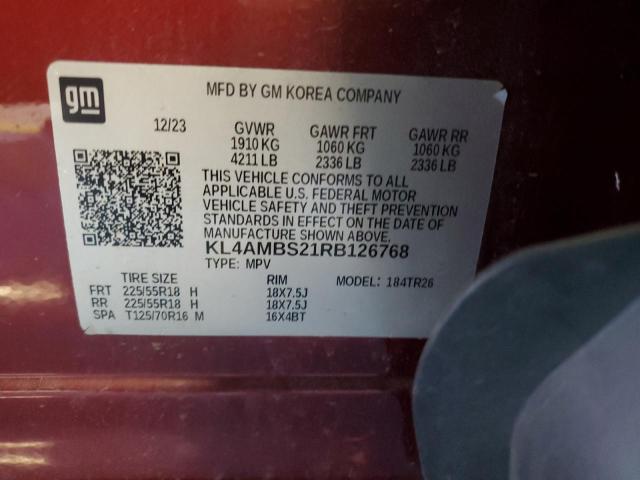 85693525 :رقم المزاد ، KL4AMBS21RB126768 vin ، 2024 Buick Encore Gx Preferred مزاد بيع