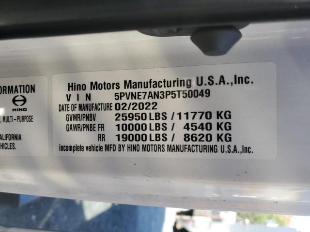 Aukcja sprzedaży 2023 Hino Hino L6, vin: 5PVNE7AN3P5T50049, numer aukcji: 91249015