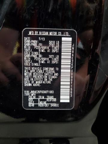 Aukcja sprzedaży 2013 Nissan Quest S, vin: JN8AE2KPXD9071563, numer aukcji: 89706685