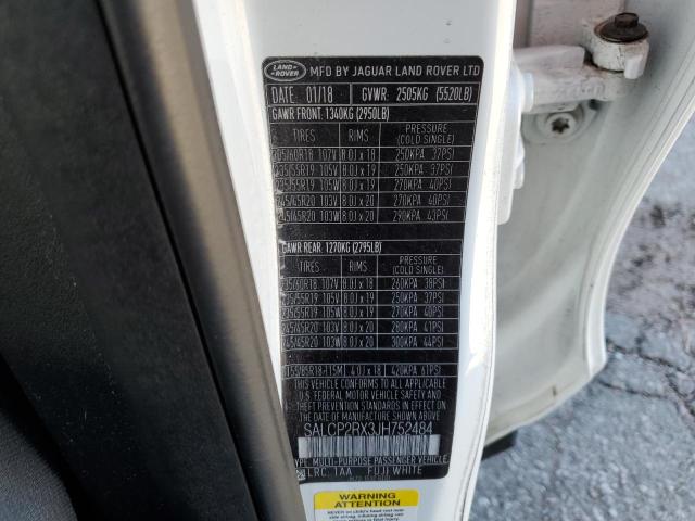 Aukcja sprzedaży 2018 Land Rover Discovery Sport Hse, vin: SALCP2RX3JH752484, numer aukcji: 86145915